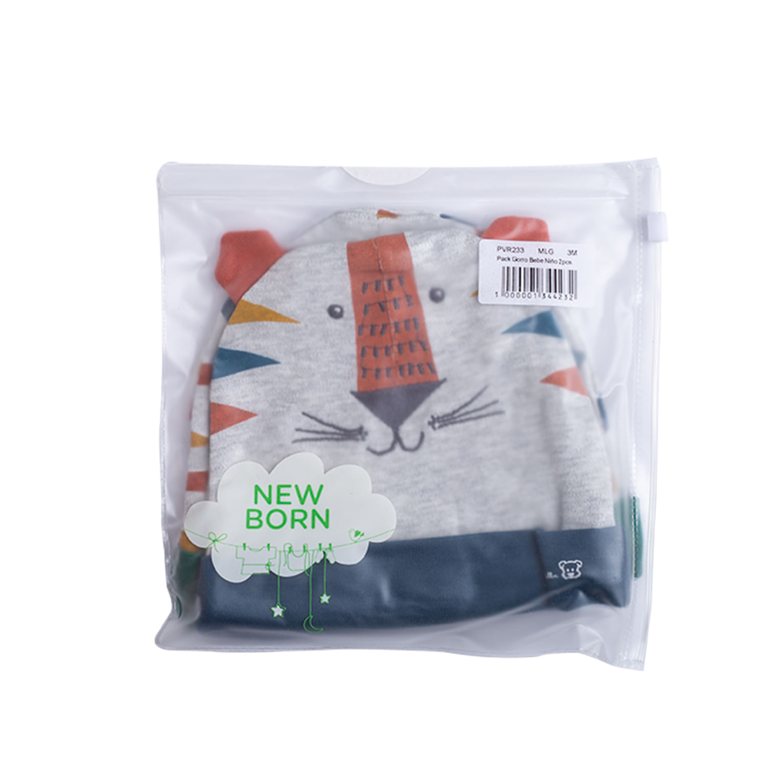 Pack Gorro Bebe Niño 2Pcs