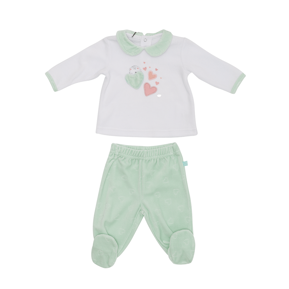 Conjunto Plush Bebé Niña Menta