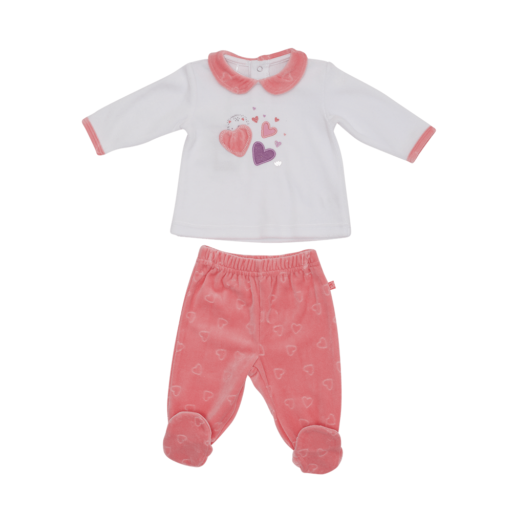 Conjunto Plush Bebé Niña Rosado