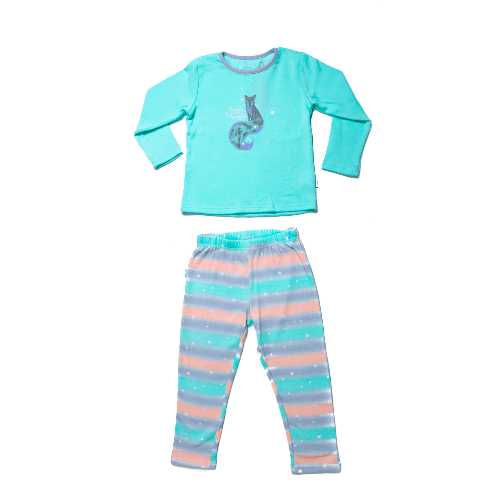 Pijama 2 Pcs Niña Celeste