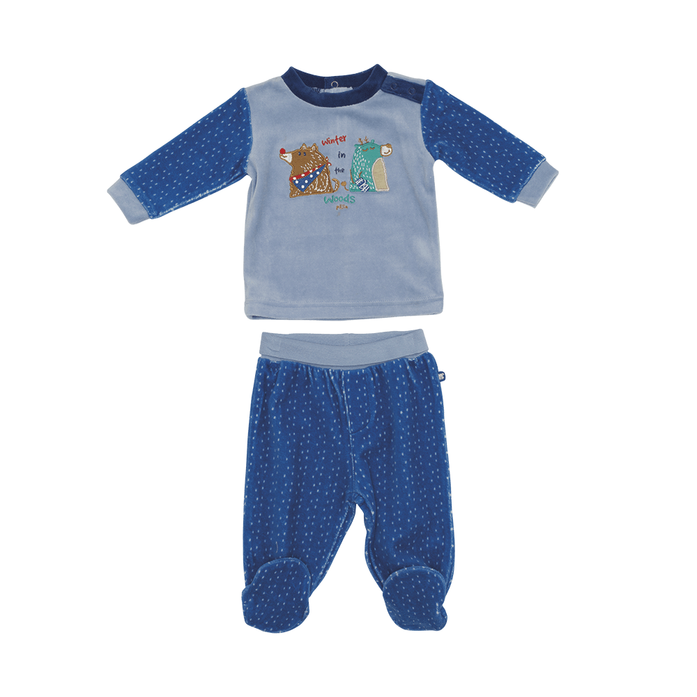 Conjunto Plush Bebé Niño Azul Marino