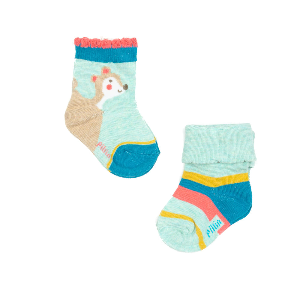 Pack 2 Calcetines Bebé Niña Multicolor