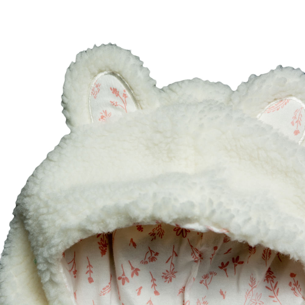 Gorro Bebé Niña Orejas De Oso Blanco