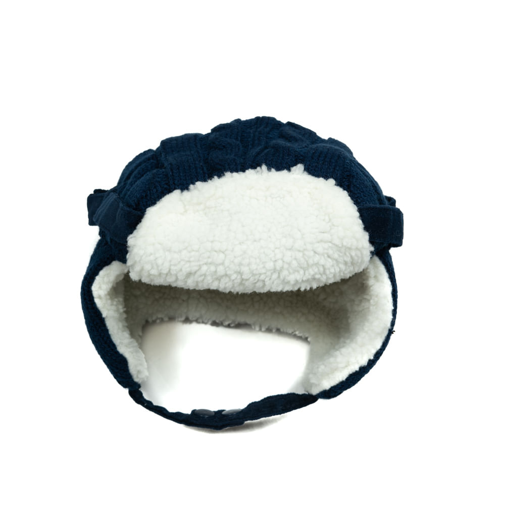 Gorro Bebé Niño Aviador Azul