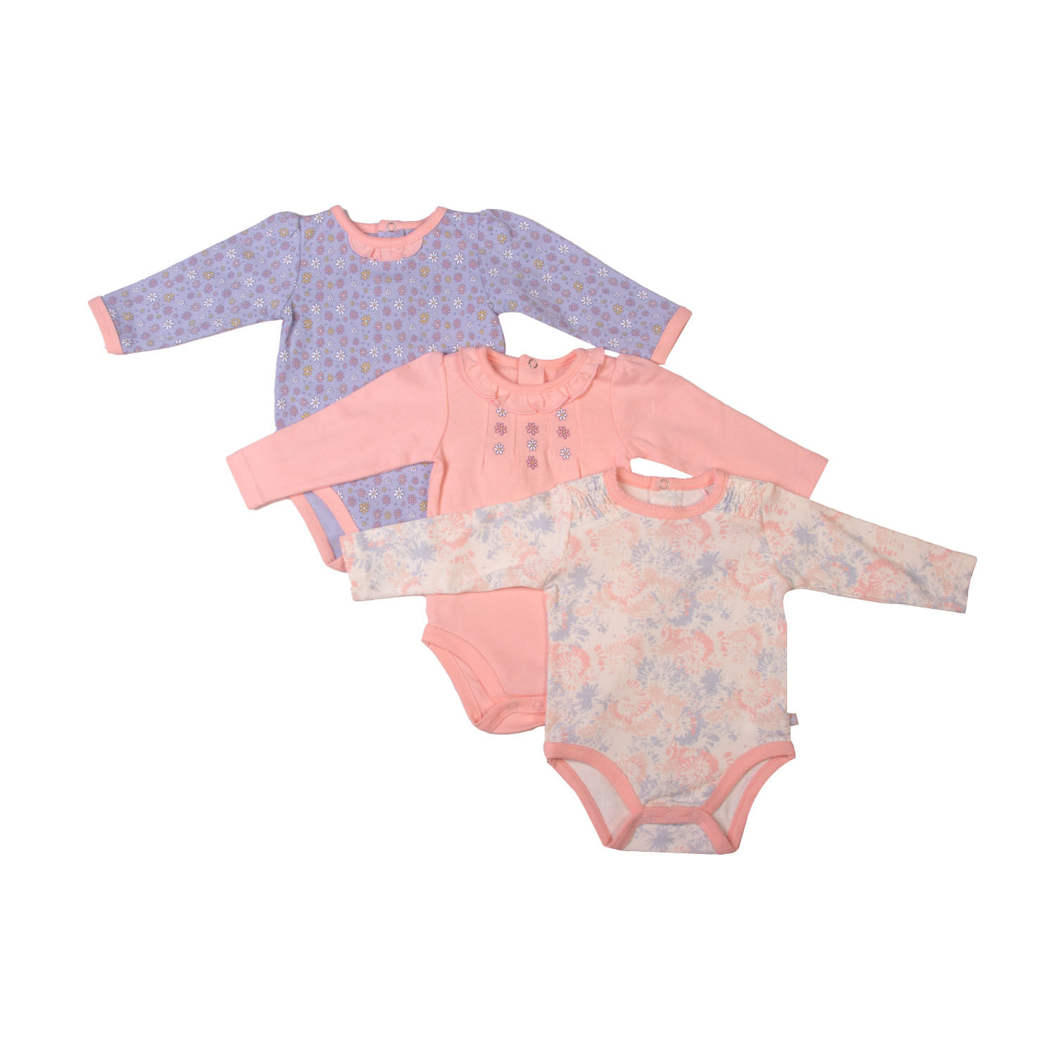  Set 3 Pzas Body Niña Multicolor 