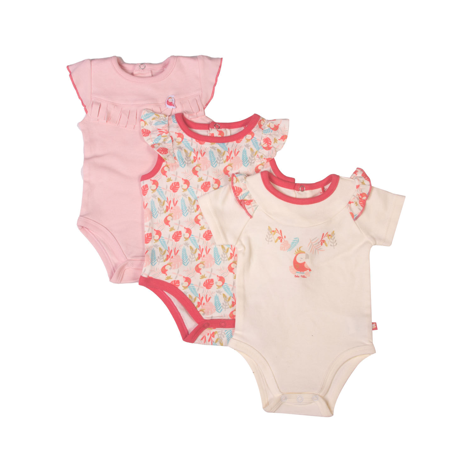  Set 3 Pzas Body Niña Multicolor 