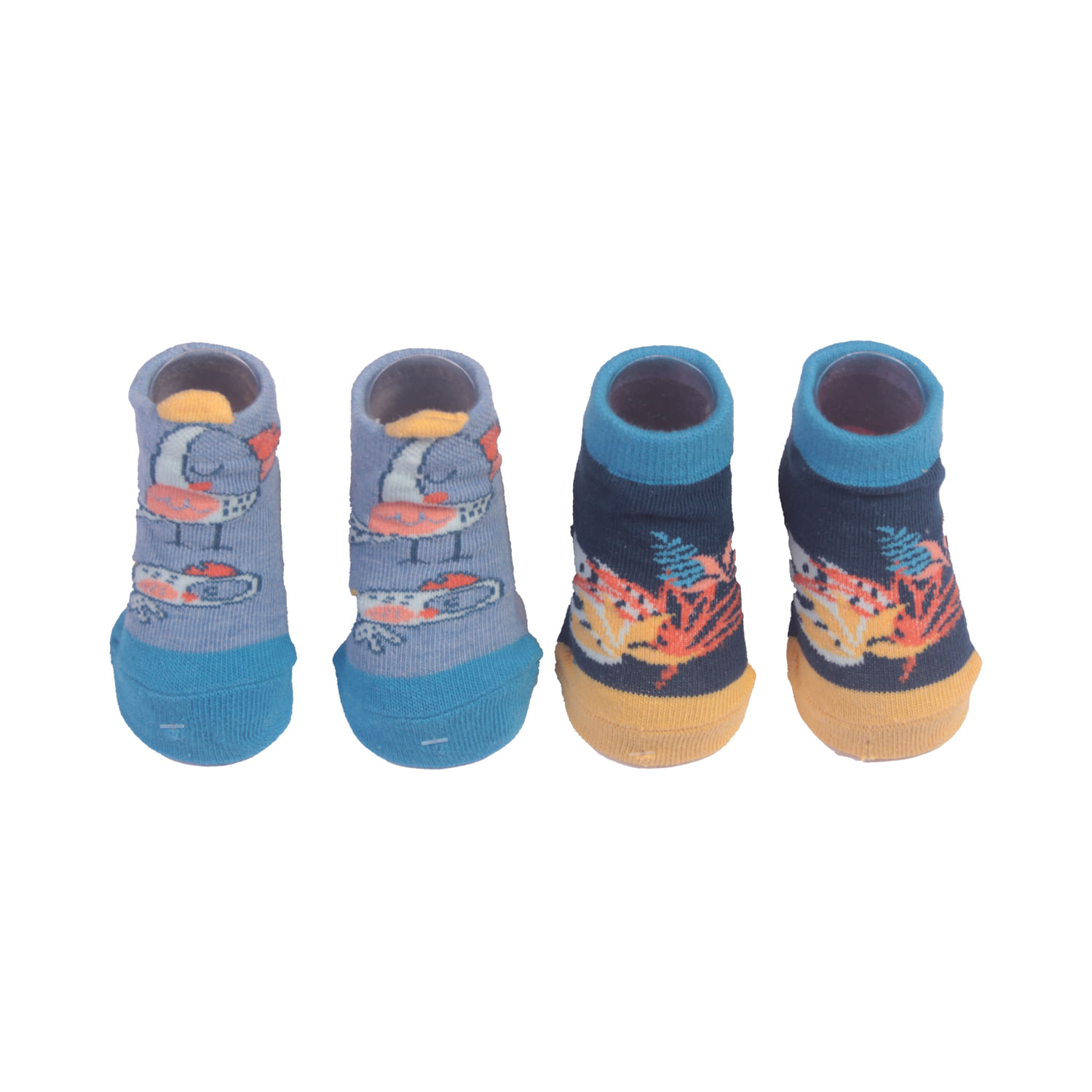  Set 2 Pzas Calcetín Bebe Niño Multicolor 