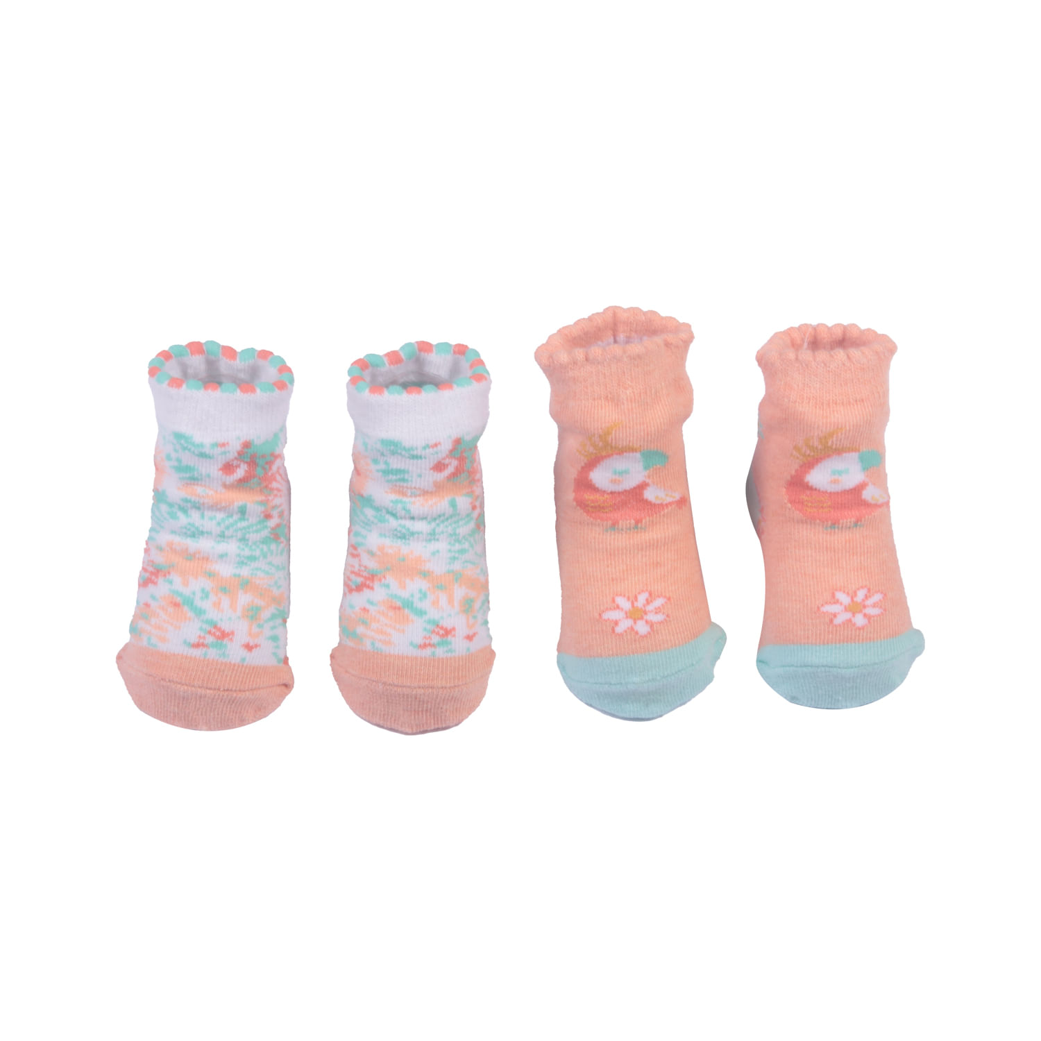  Set 2 Pzas Calcetín Bebe Niña Multicolor 