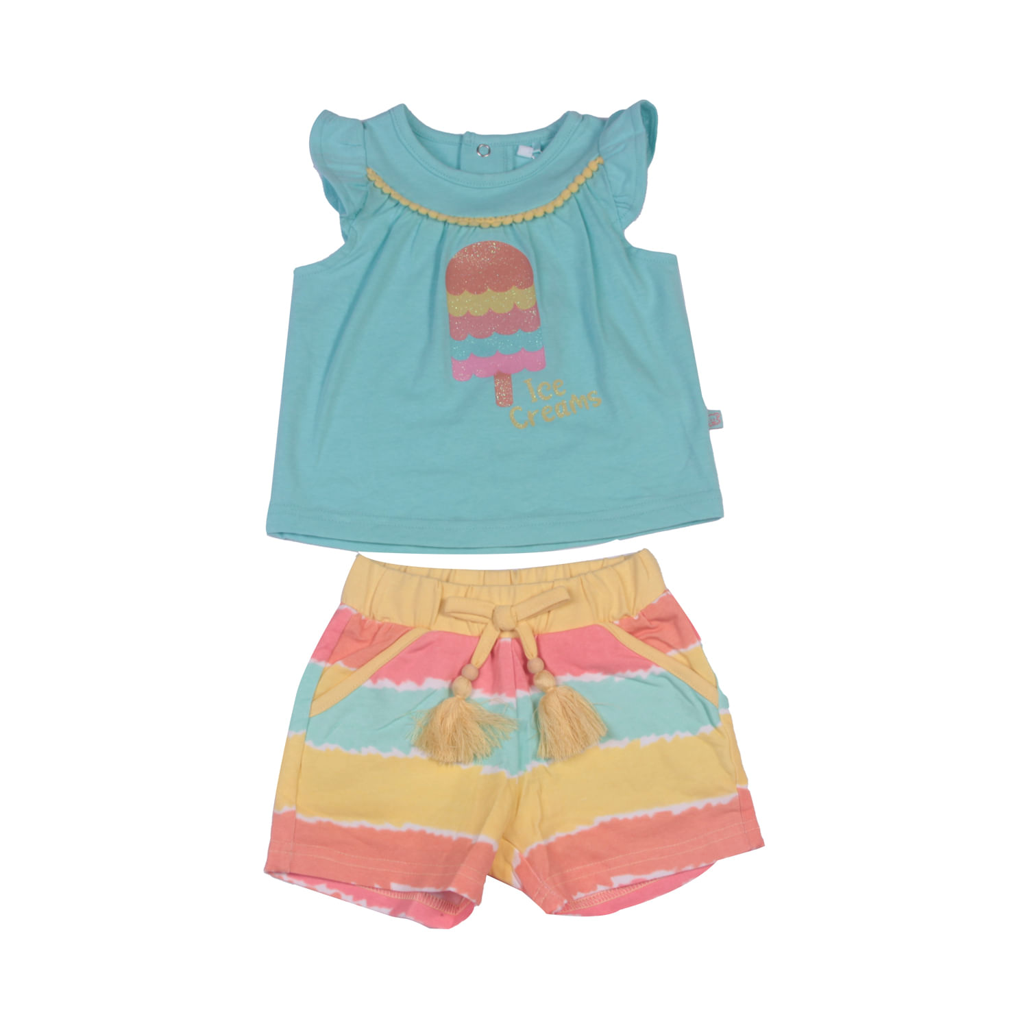 Conjunto Bebe Niña Celeste 