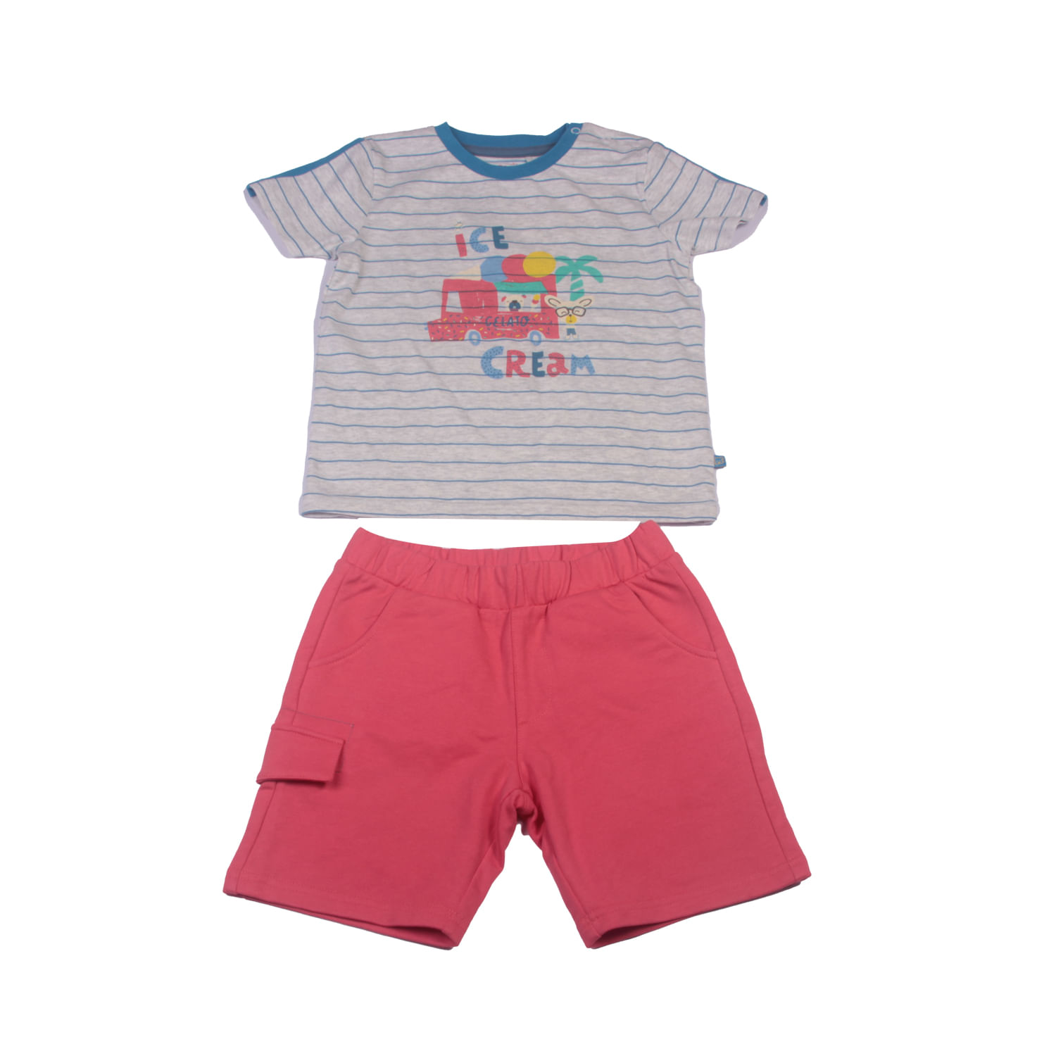 Conjunto Bebe Niño Gris claro 