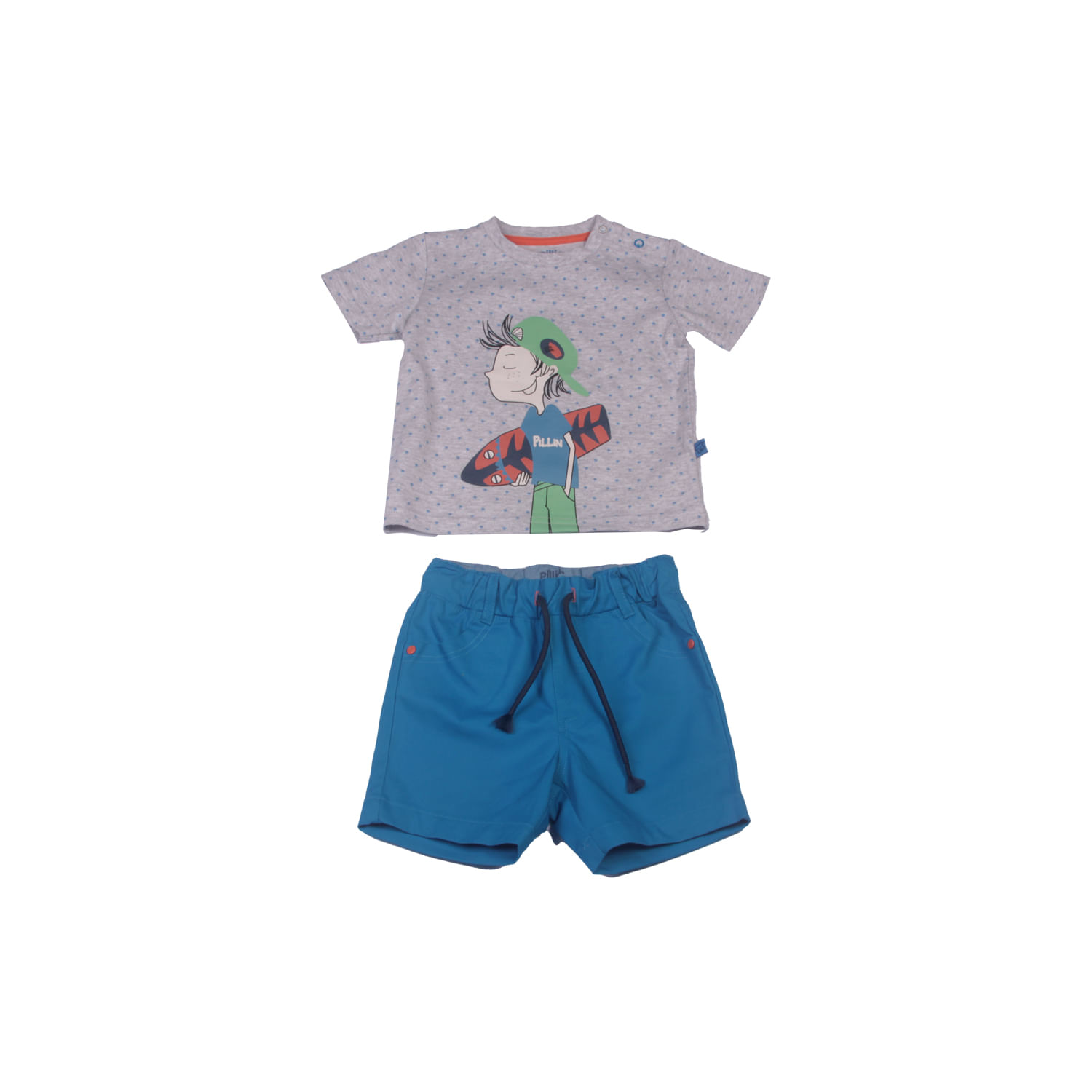 Conjunto Bebe Niño Gris 