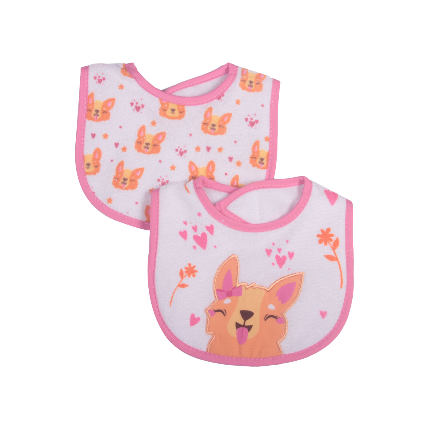  Set 2 Pzas Babero Bebe Niña Multicolor 