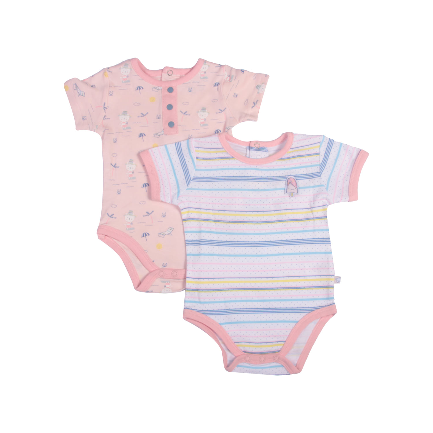  Set 2 Pzas Body Niña Multicolor 