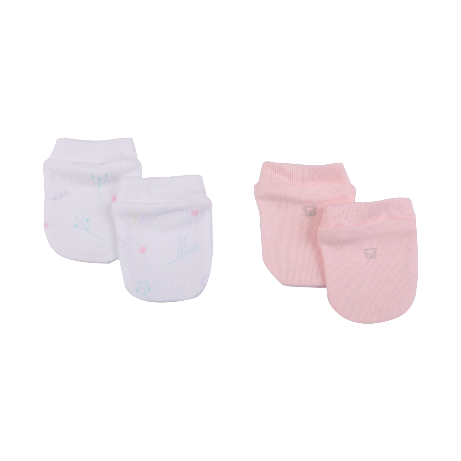  Set 2 Pzas Mitones Bebe Niña Multicolor 