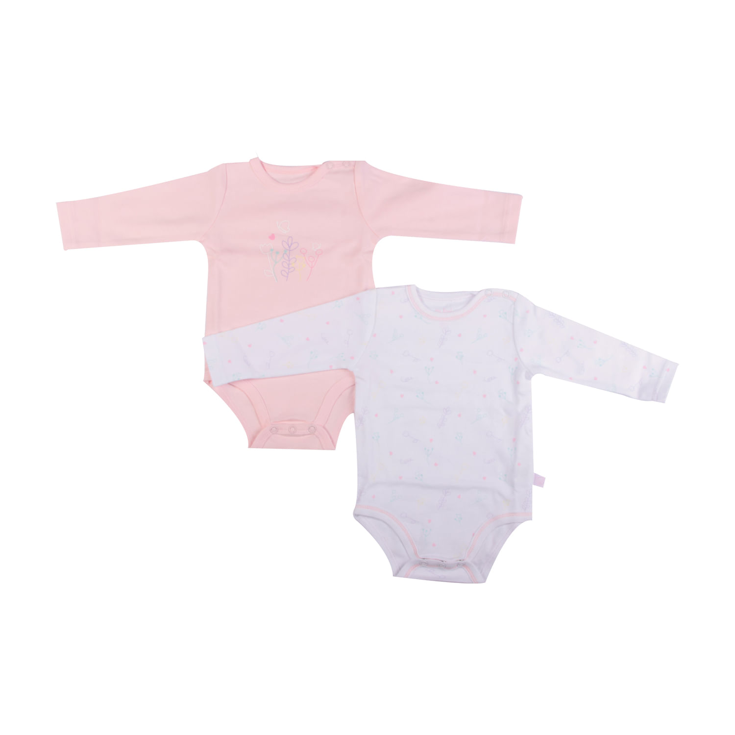  Set 2 Pzas Body Bebe Niña Multicolor 