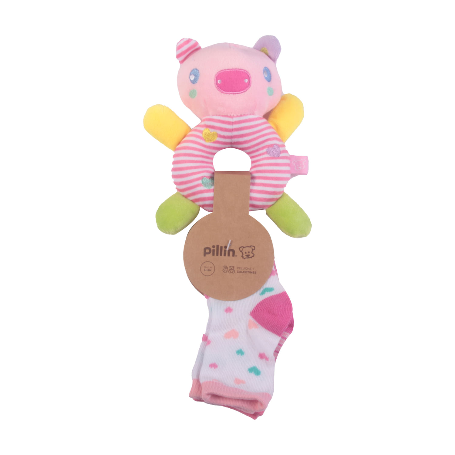 Peluche Bebe Niña Rosado 