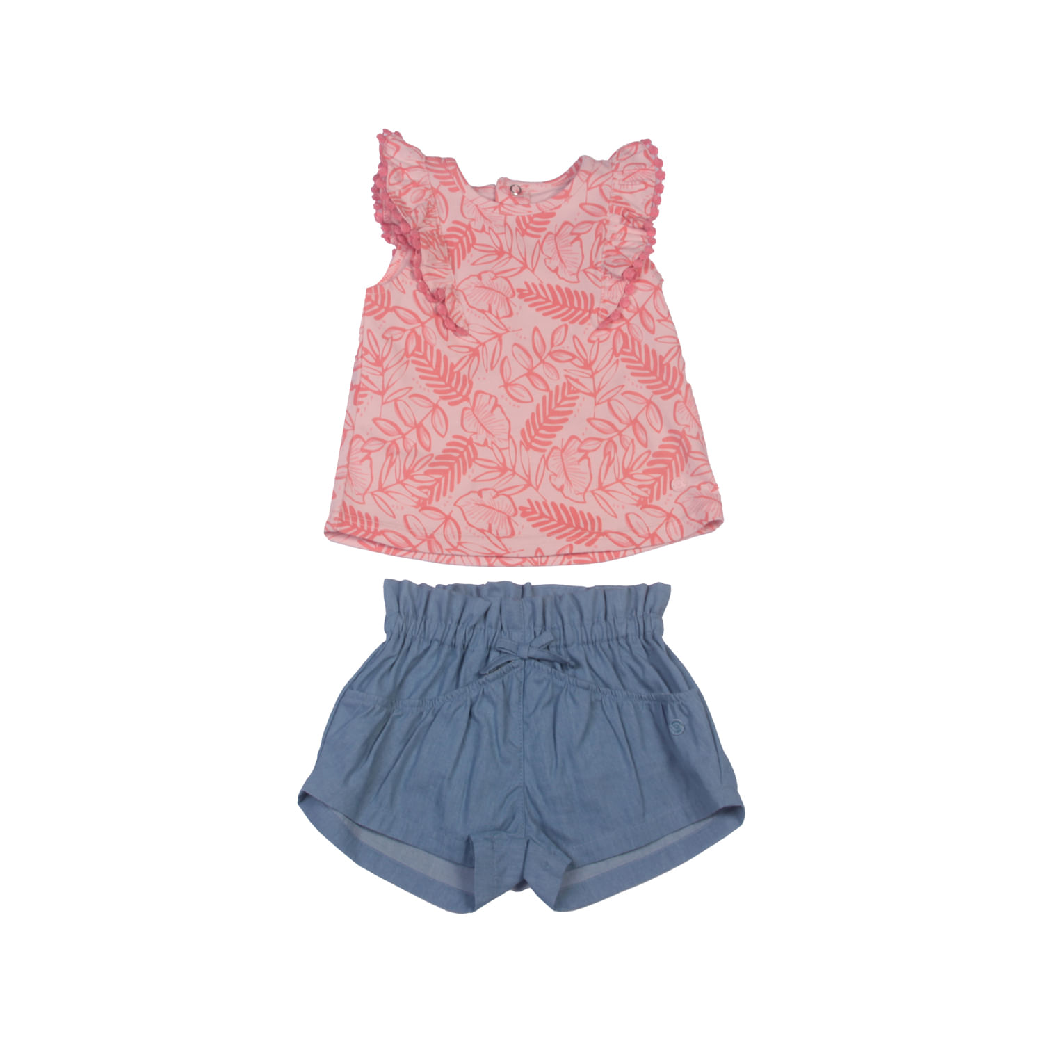 Conjunto Bebe Niña Rosado 