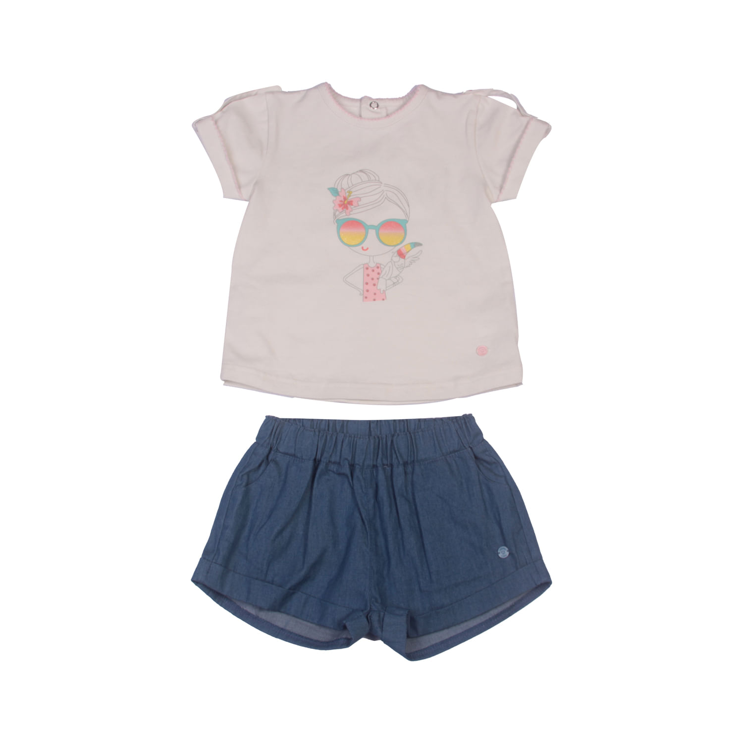 Conjunto Bebe Niña Blanco 