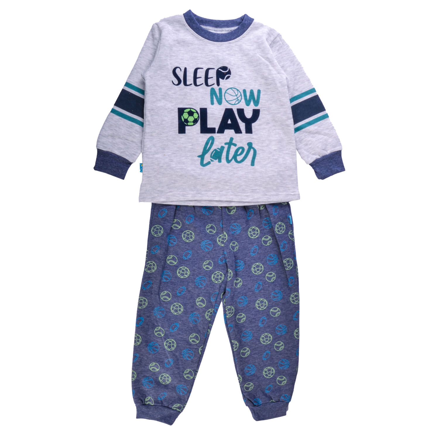 Set 2 Pzas Pijama Niño Gris 