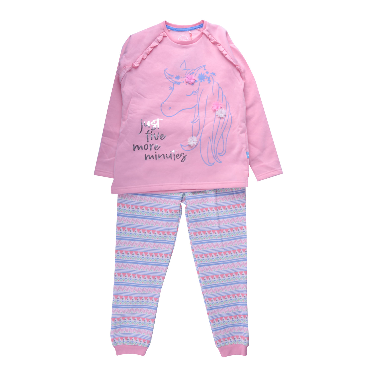 Set 2 Pzas Pijama Niña Rosado 