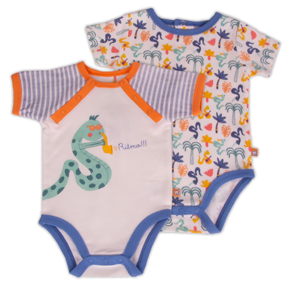 Set 2 pzas Body Bebé Niño Multicolor