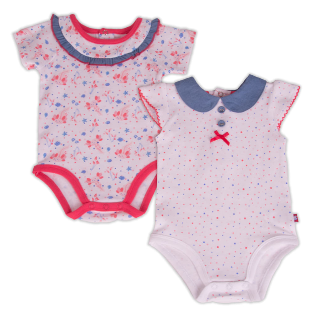 Set 2 pzas Body Bebé Niña Multicolor