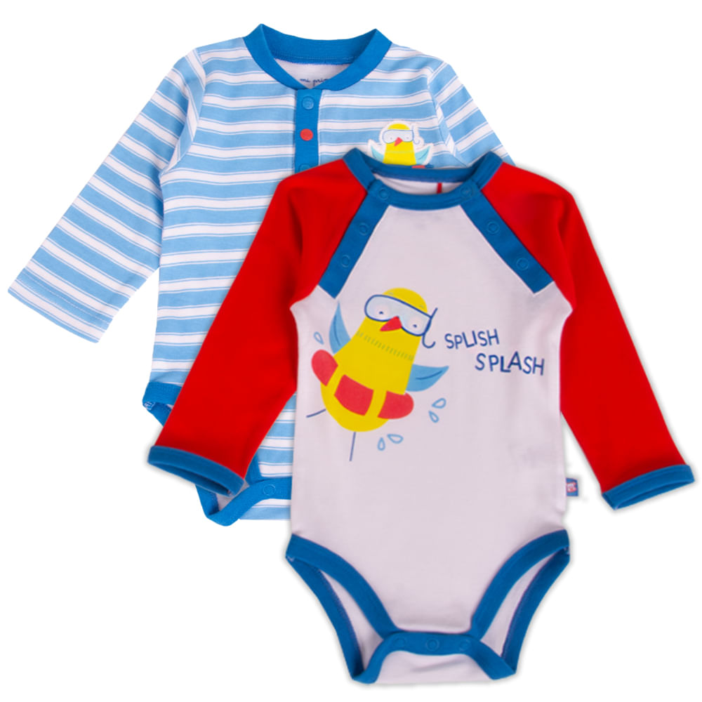 Set 2 pzas Body Bebé Niño Multicolor