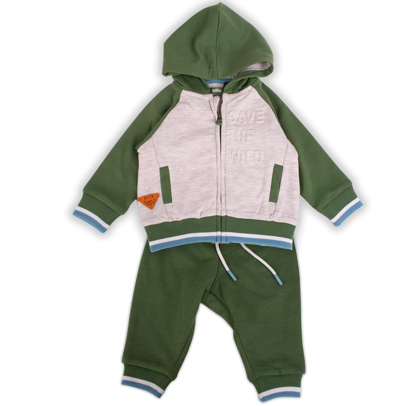 Conjunto Buzo Bebé Niño Verde