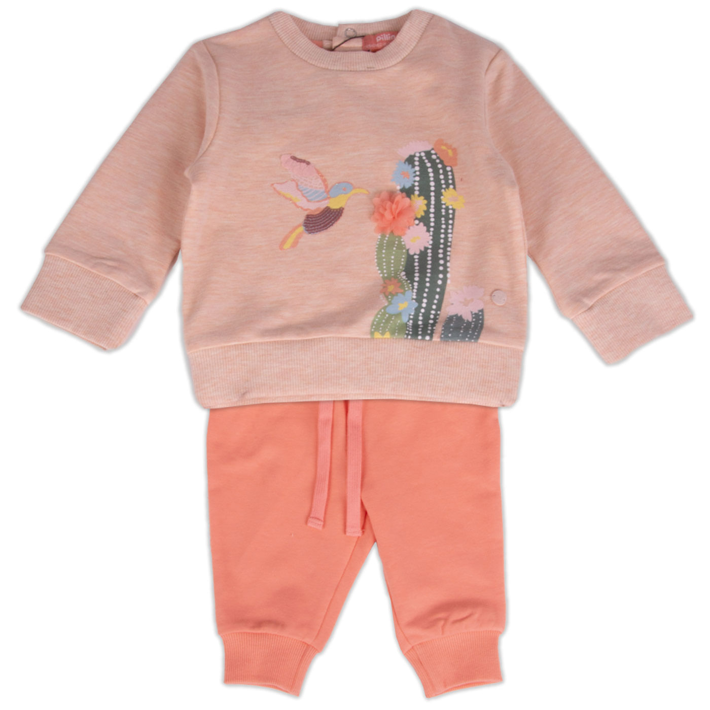 Conjunto Buzo Bebé Niña Naranja