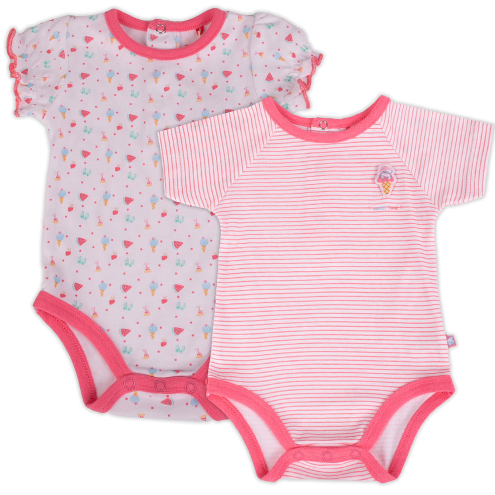 Set 2 pzas Body Bebé Niña Multicolor