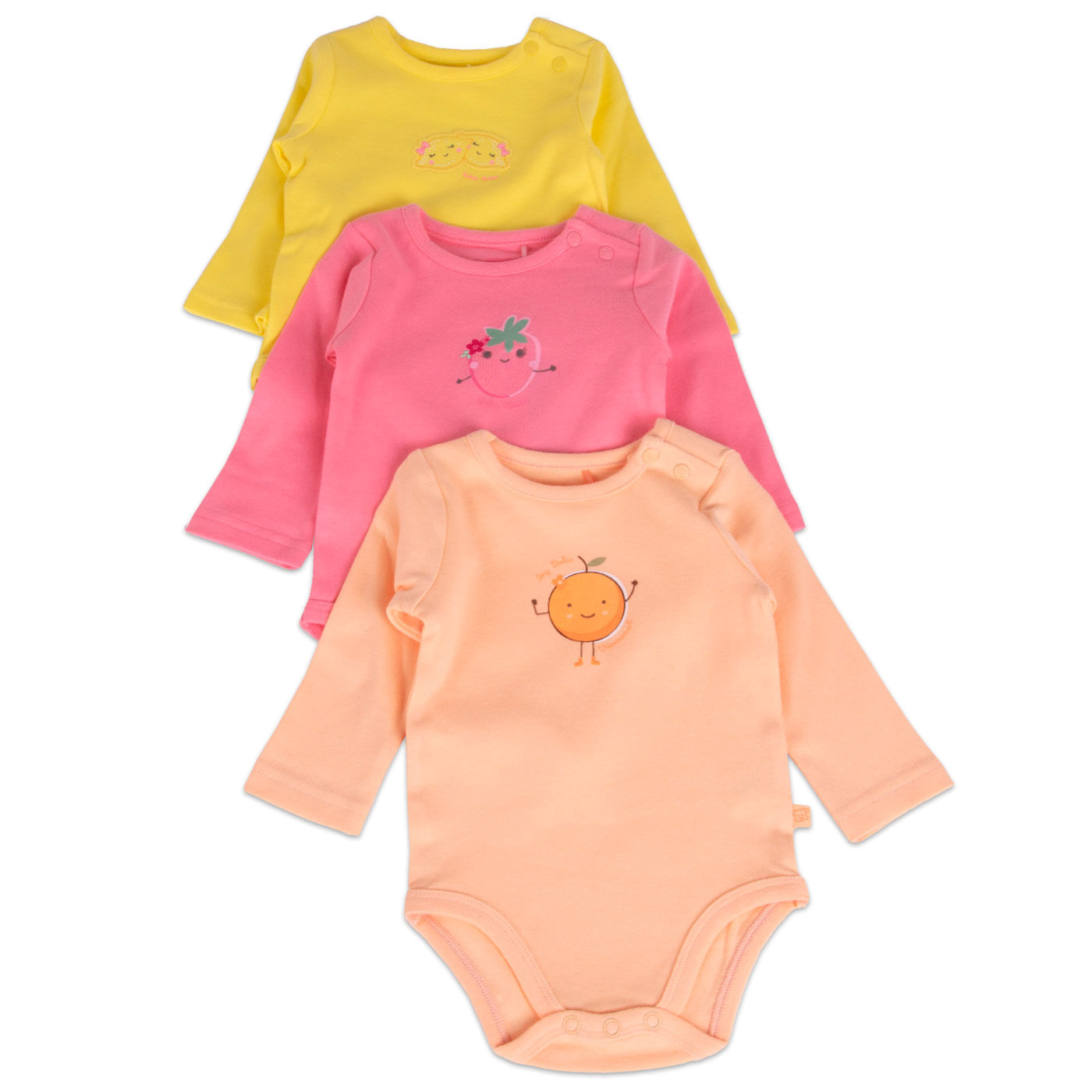 Set 3 pzas Body Bebé Niña Multicolor