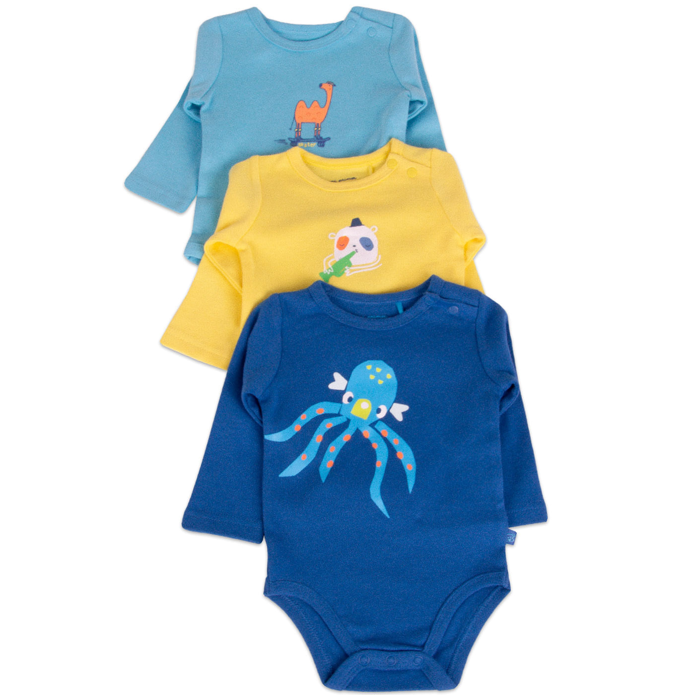 Set 3 pzas Body Bebé Niño Multicolor