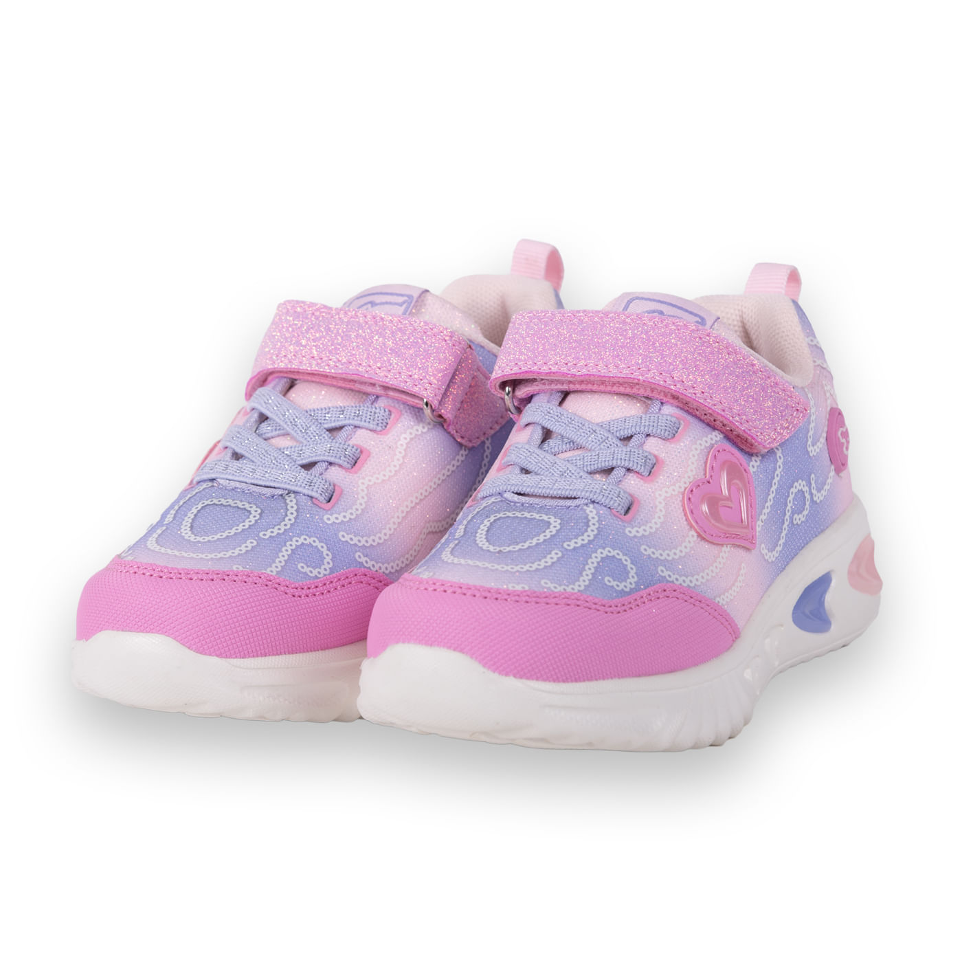 Zapatillas Luces Bebe Niña Rosado