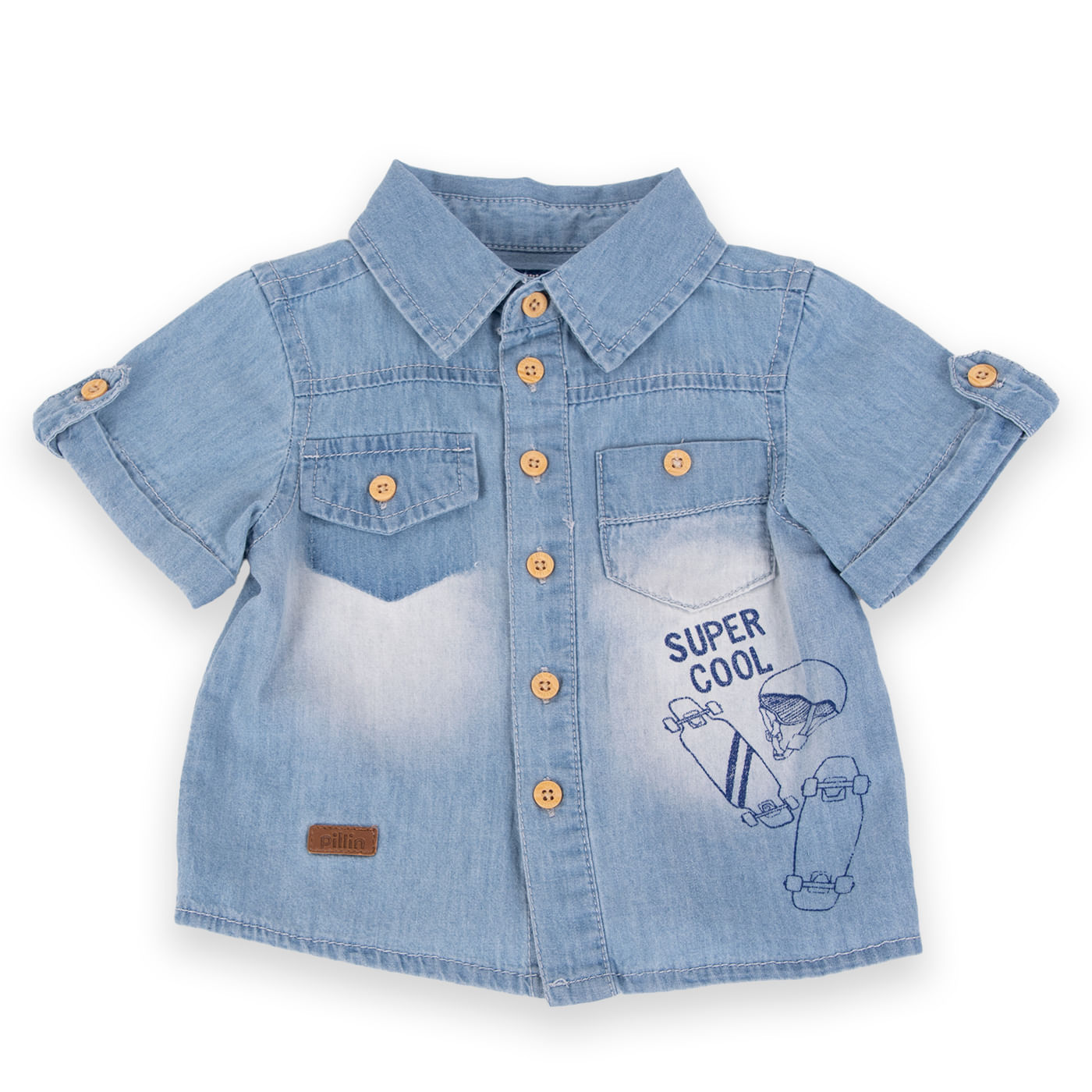 Camisa Bebé Niño Denim 