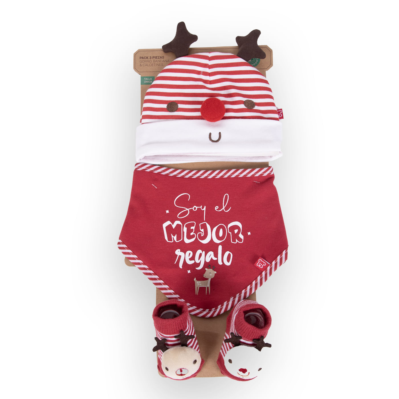 Set 3 Pzas Unisex Bebé Rojo