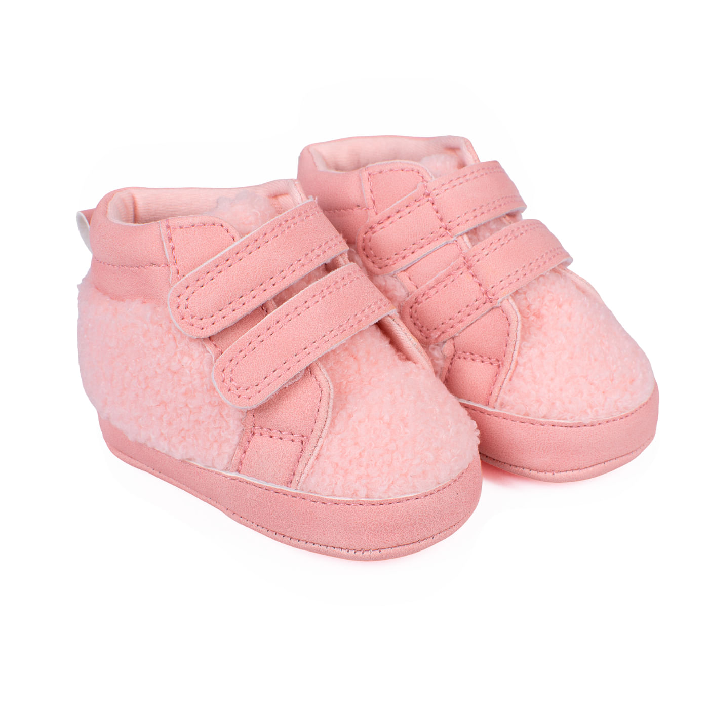 Cover Shoes Zapatilla Recién Nacido Niña Corderito Rosado