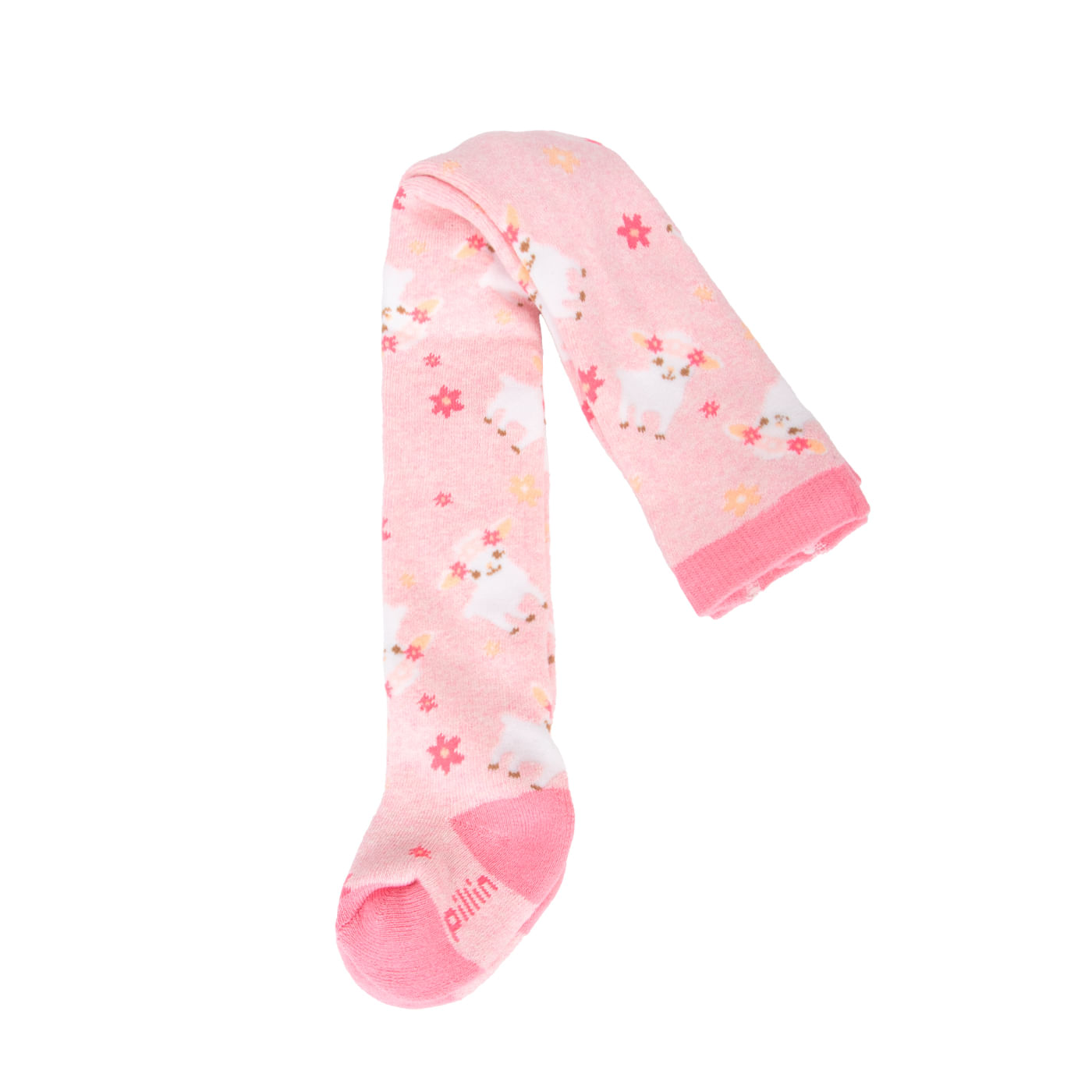 Panty Bebé Niña de Toalla Estampado Ovejitas Rosado